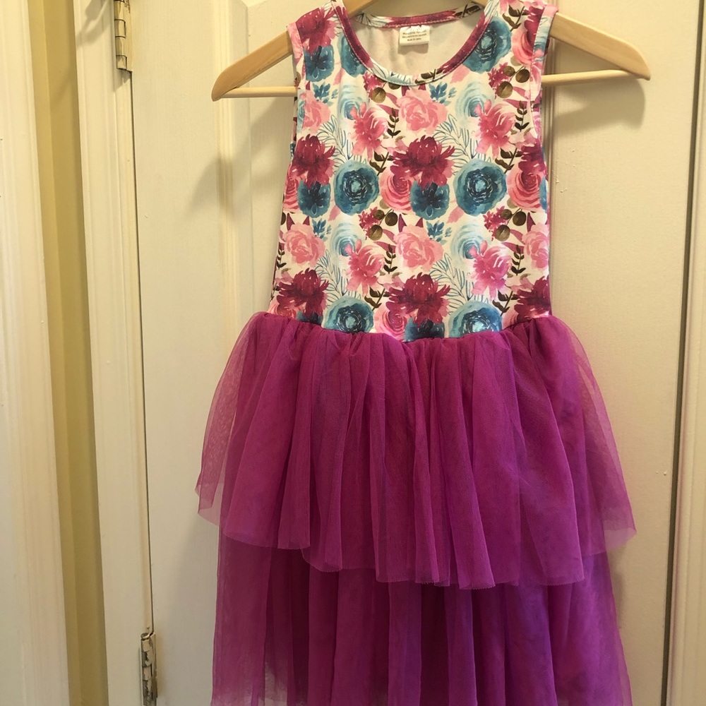 Purple floral dress